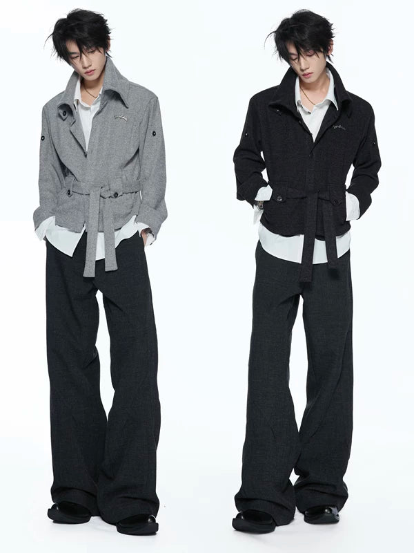 Faux Two-Piece Belted Knit Cardigan 4