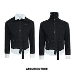 6136764880809,6136764880810,6136764880811,6136764880812, Faux Two-Piece Belted Knit Cardigan
