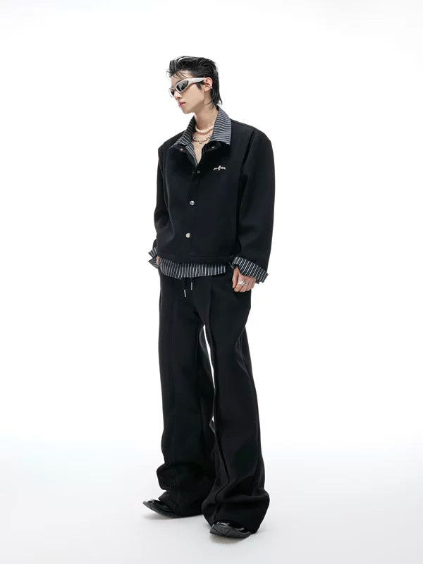 Faux Two-Piece Cardigan and Pants Set 2