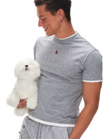 Faux Two-Piece Embroidered Short-Sleeve T-Shirt 1