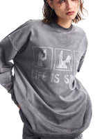 Faux Two-Piece Graphic Long-Sleeve T-Shirt 2