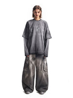 Faux Two-Piece Graphic Long-Sleeve T-Shirt 3
