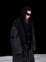 Faux Two-Piece Hooded Knitted Vest 4