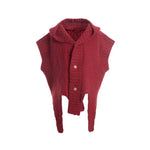 5693608297724,5693608297725,5693608297726, Faux Two-Piece Hooded Knitted Vest
