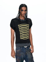 Faux Two-Piece Napoleon Embroidered T-Shirt 2