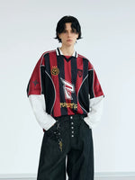 Faux Two-Piece Racing Long-Sleeve T-Shirt 1