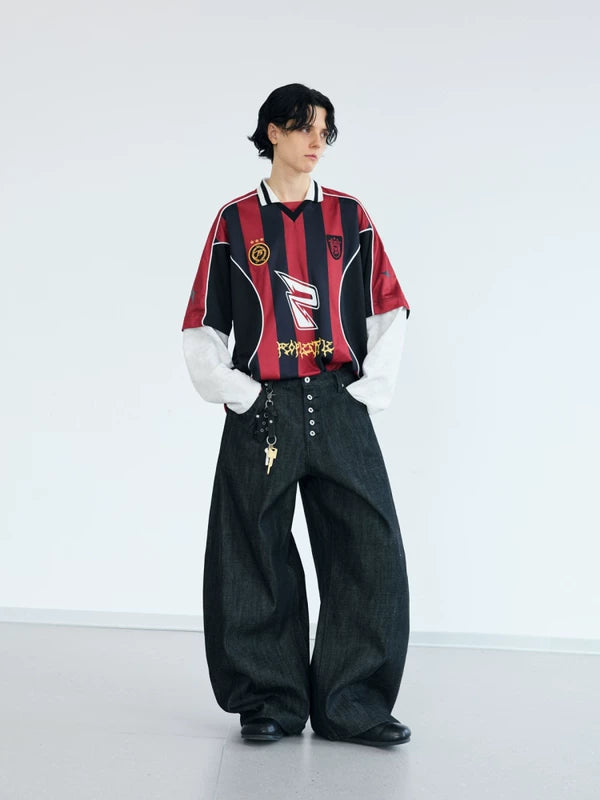 Faux Two-Piece Racing Long-Sleeve T-Shirt 5