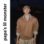 6095187575767,6095187575768,6095187575769, Faux Two-Piece Shirt Collar Knitted Sweater