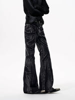 Five-Button Distressed Flare Jeans 4