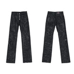 6226739246141,6226739246142,6226739246143,6226739246144, Five-Button Ripped Straight Leg Denim Pants