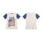 6244475903238,6244475903239,6244475903240,6244475903241, Flag Rhinestone Print Slim Fit T-Shirt