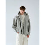 Fleece Faux Layered Zip Up Hoodie 5