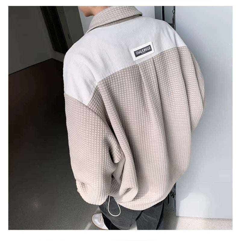 Fleece-Lined Waffle Knit Zip Jacket 3