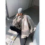 Fleece-Lined Waffle Knit Zip Jacket 4