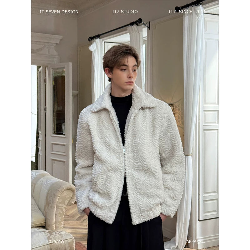 Fleece Zip-Up Winter Lapel Jacket 1