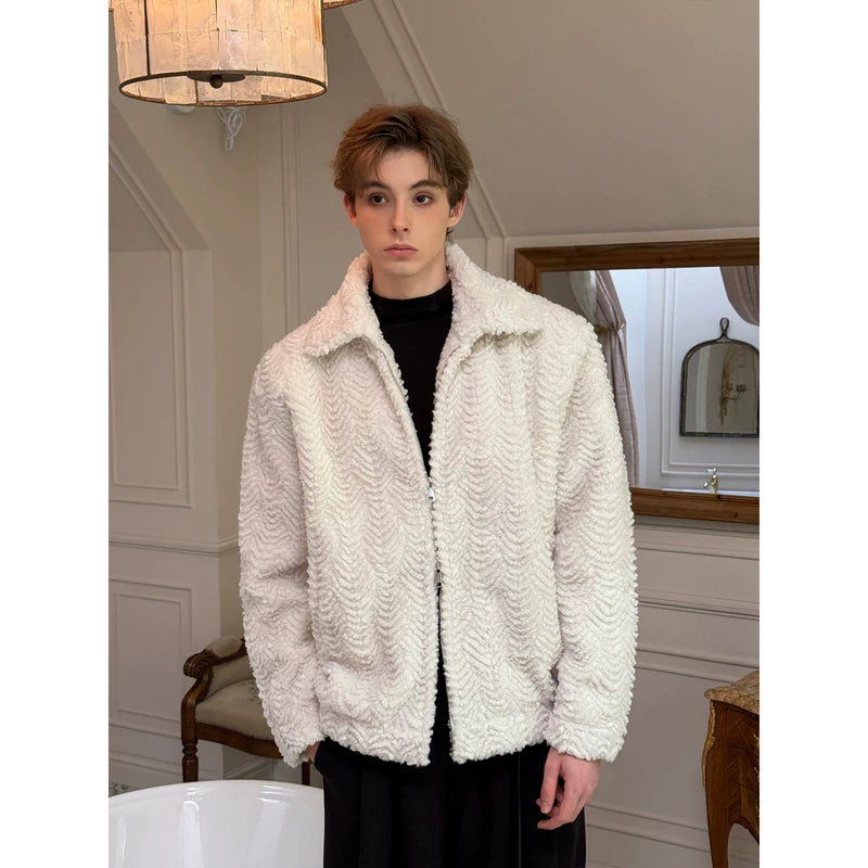 Fleece Zip-Up Winter Lapel Jacket 2