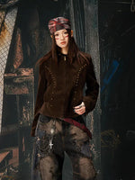 Flocked Retro Slim Fit Rivet Jacket 1