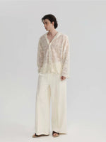 Floral Lace Hooded Button-Down Shirt 2