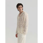 6036723253743,6036723253744,6036723253745, Floral Lace Hooded Button-Down Shirt