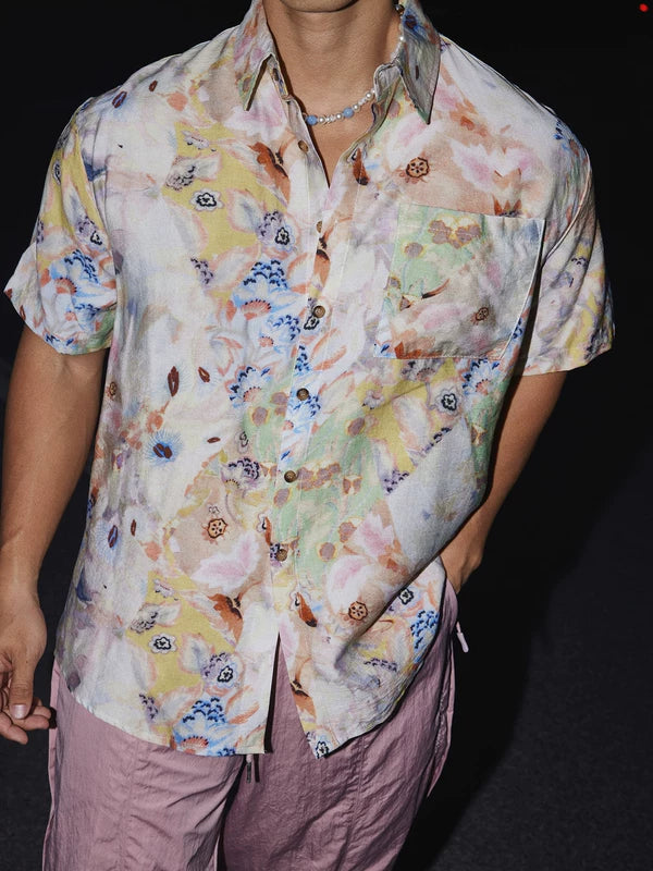 Floral Print Short-Sleeve Shirt 3