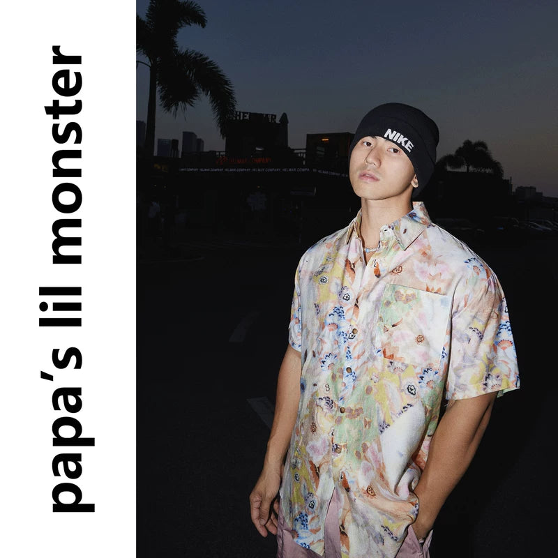 6213475130486,6213475130487,6213475130488, Floral Print Short-Sleeve Shirt