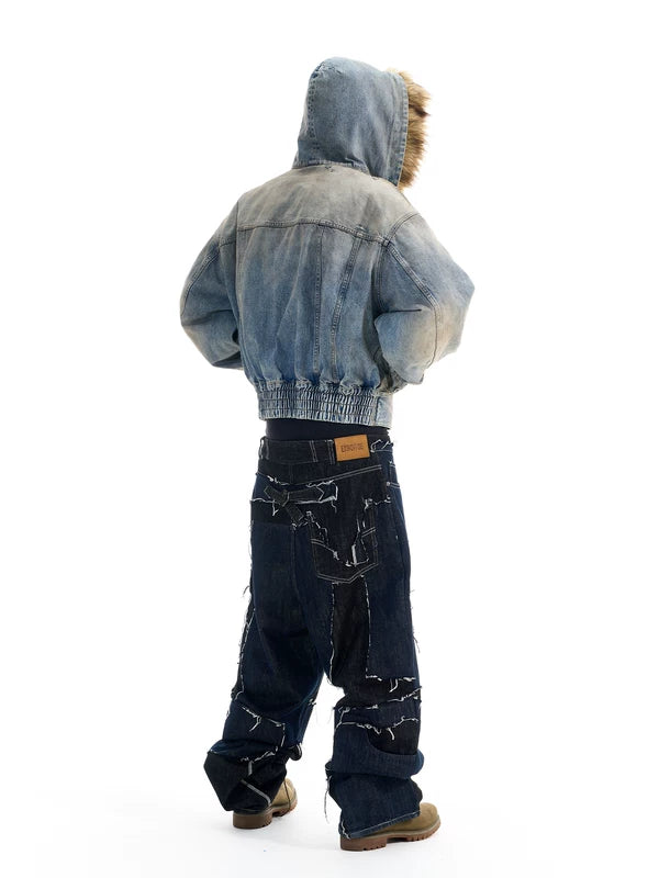 Frayed Edge Remake Denim Pants 4