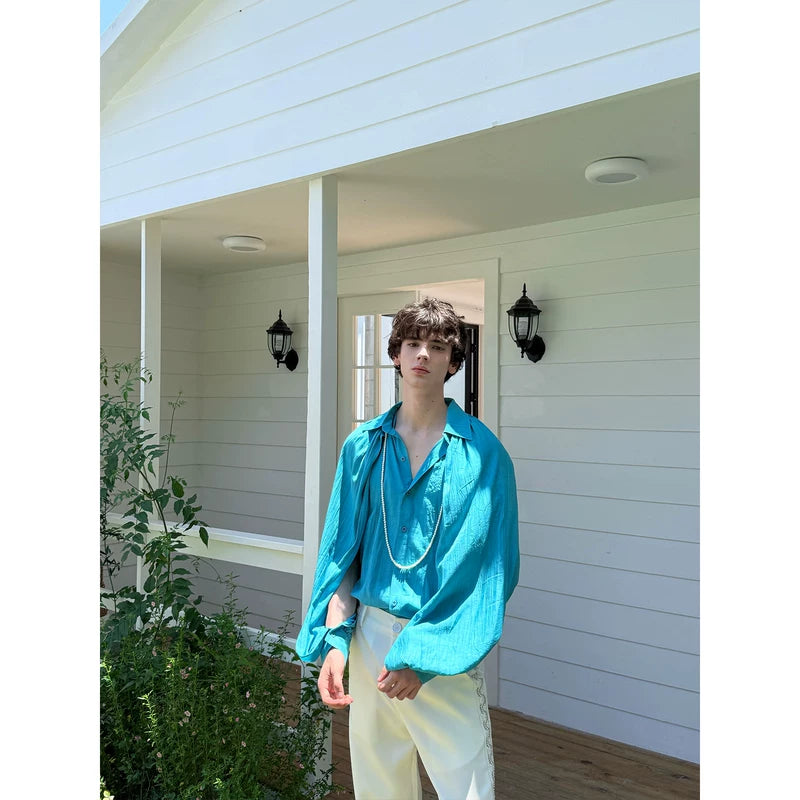 French-Style Long-Sleeve Button Front Shirt 2