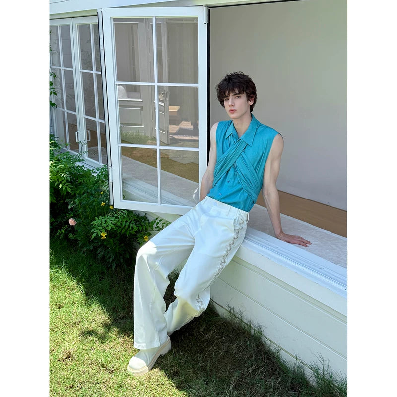 French-Style Long-Sleeve Button Front Shirt 5