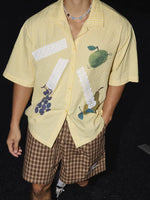 Fruit Print Lace Patch Short Sleeve Shirt 3