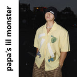 6242853278923,6242853278924,6242853278925, Fruit Print Lace Patch Short Sleeve Shirt