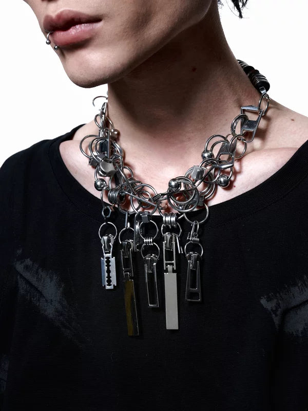 Futuristic Chain Choker Necklace 1