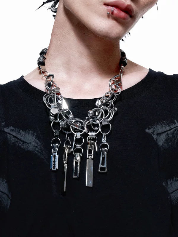 Futuristic Chain Choker Necklace 2