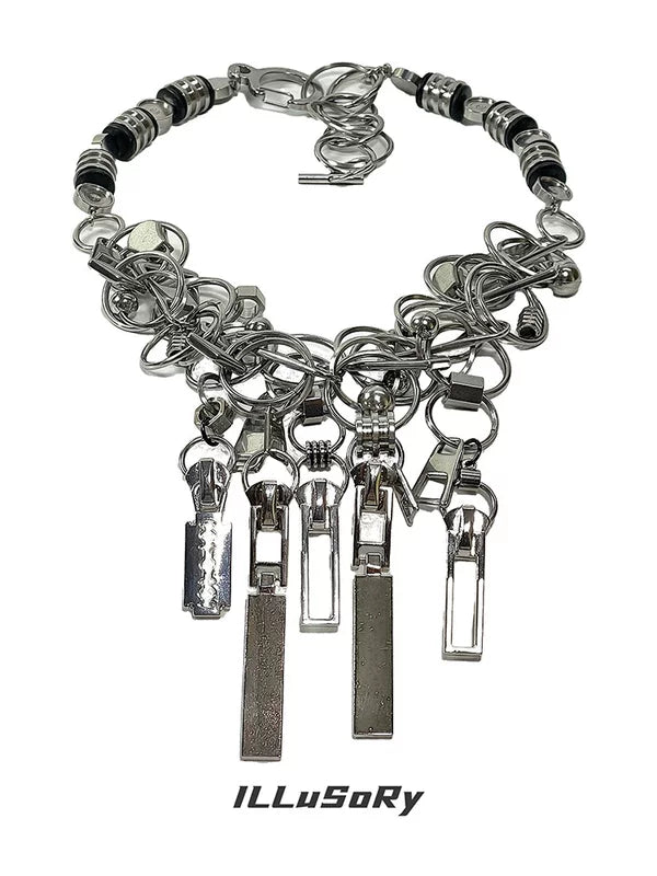 Futuristic Chain Choker Necklace 5