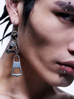 Futuristic Clip-On Chain Earrings 1