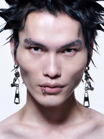 Futuristic Clip-On Chain Earrings 2