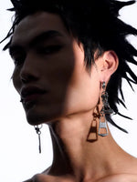 Futuristic Clip-On Chain Earrings 3
