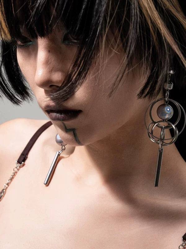 Futuristic Punk Drop Earrings 3