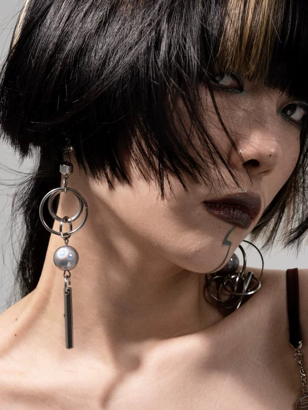 Futuristic Punk Drop Earrings 4