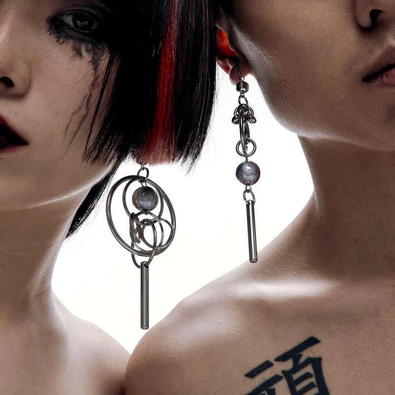 5082635269322, Futuristic Punk Drop Earrings