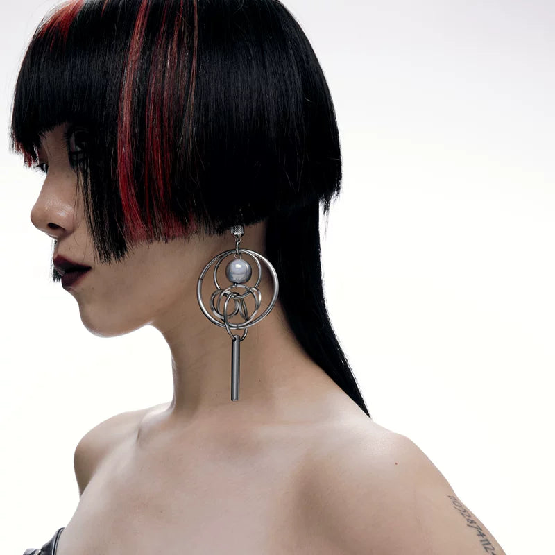 5082635269323, Futuristic Punk Drop Earrings