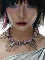 Futuristic Seashell Beaded Necklace 1