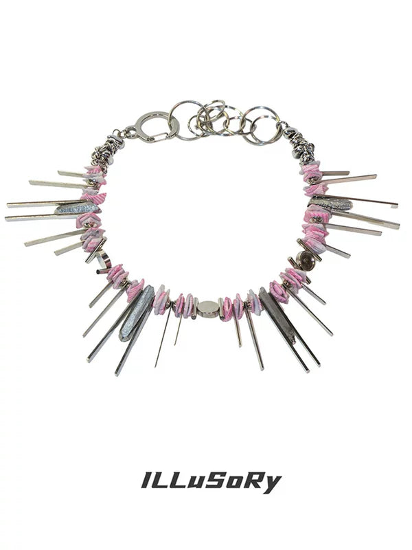 Futuristic Seashell Beaded Necklace 5