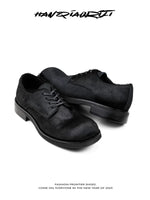 Genuine Leather Horse Hair Derby Shoes 5