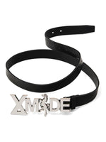 Genuine Leather Pants Belt with Logo Buckle 3
