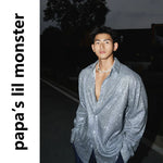 5537240416075,5537240416076,5537240416077, Glitter Button-Down Long Sleeve Shirt