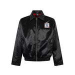 6026912764093,6026912764094,6026912764095, Glossy Nylon Embroidered Patch Bomber Jacket