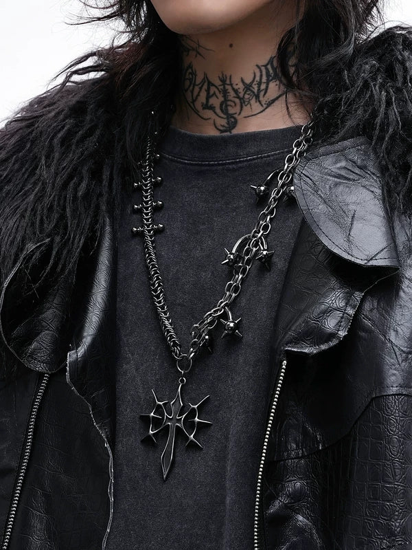 Gothic Cross Chain Necklace 2