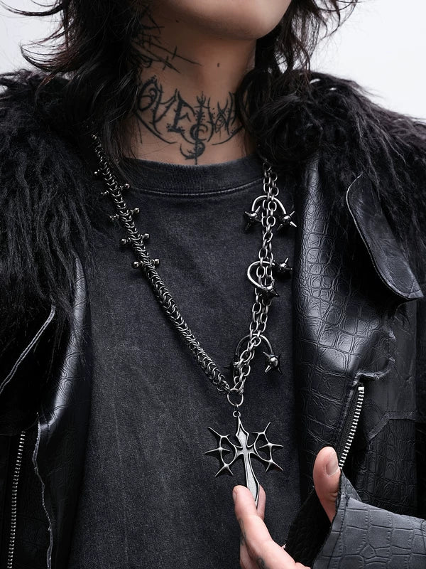 Gothic Cross Chain Necklace 4