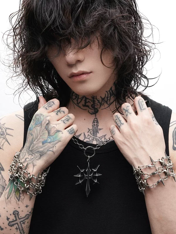 Gothic Cross Pendant Necklace 2