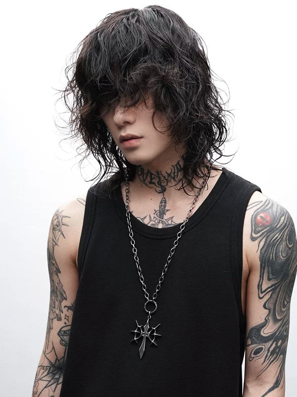 Gothic Cross Pendant Necklace 3